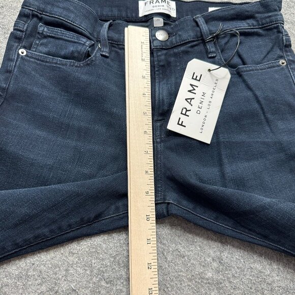 FRAME L'Homme Slim Jeans Men 29 x 34 Blue Placid Dark Wash LMH691 Stretch - Picture 16 of 16